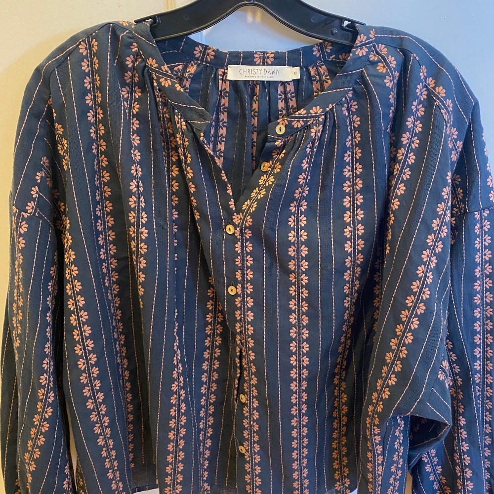 Christy Dawn Faye Top (Indigo Zinnia Stripe)